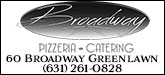 Broadway Pizza & Catering Sponsorship Banner