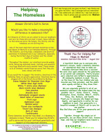 Helping the Homeless - September 2026