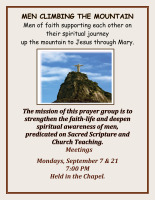 Men Climbing the Mountain - September 7th & 21st