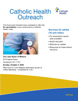 Catholic Health Free Flu Vaccines - October 4th